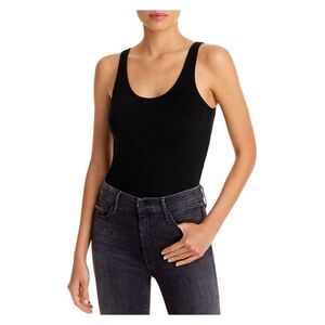 REMAIN Womens Black Textured Thong Snap Sleeveless Scoop Neck Body Suit Top 32